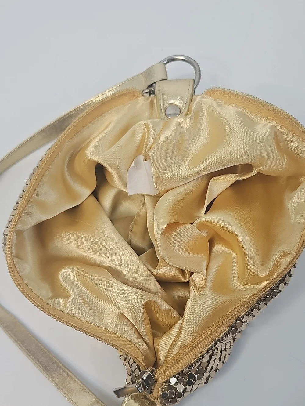 Gold Disco Hobo Bag Mini Festival Party Evening 70s Throwback Party